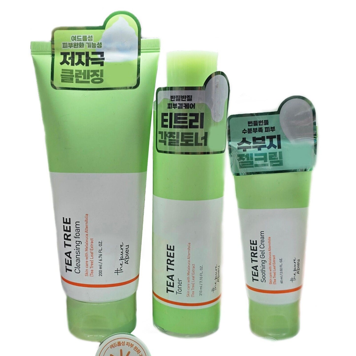 A'pieu The Pure Tea Tree Toner 200ml+Cleansing Foam 200ml/Centella Asiatica/ACNE