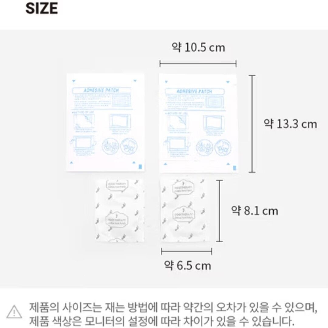 10 Pouch/Therapy Foot Patch Jasmine 4gx2/Absorb sweat and waste/Korea/6 hrs/Sap