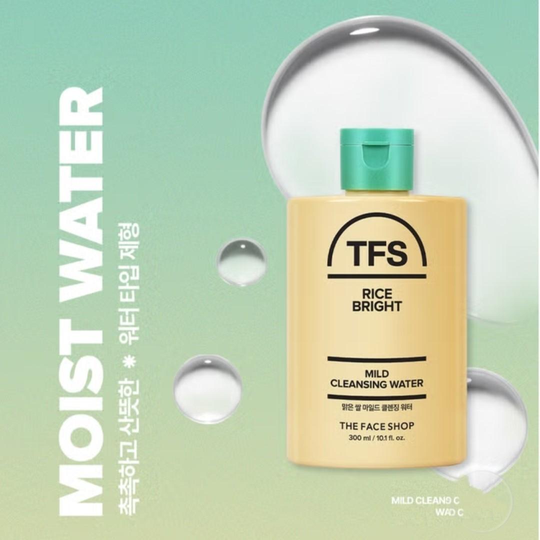 The Face Shop Rice Bright pH Balancing Gel Foam Cleanser + Mild Cleansing Water
