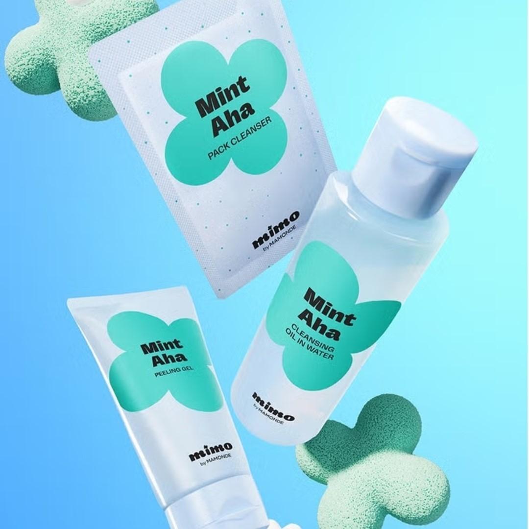 MIMO by MAMONDE Mint-AHA Cleansing Oil in Water 100ml + Wash Off Pack 10ea/Sebum