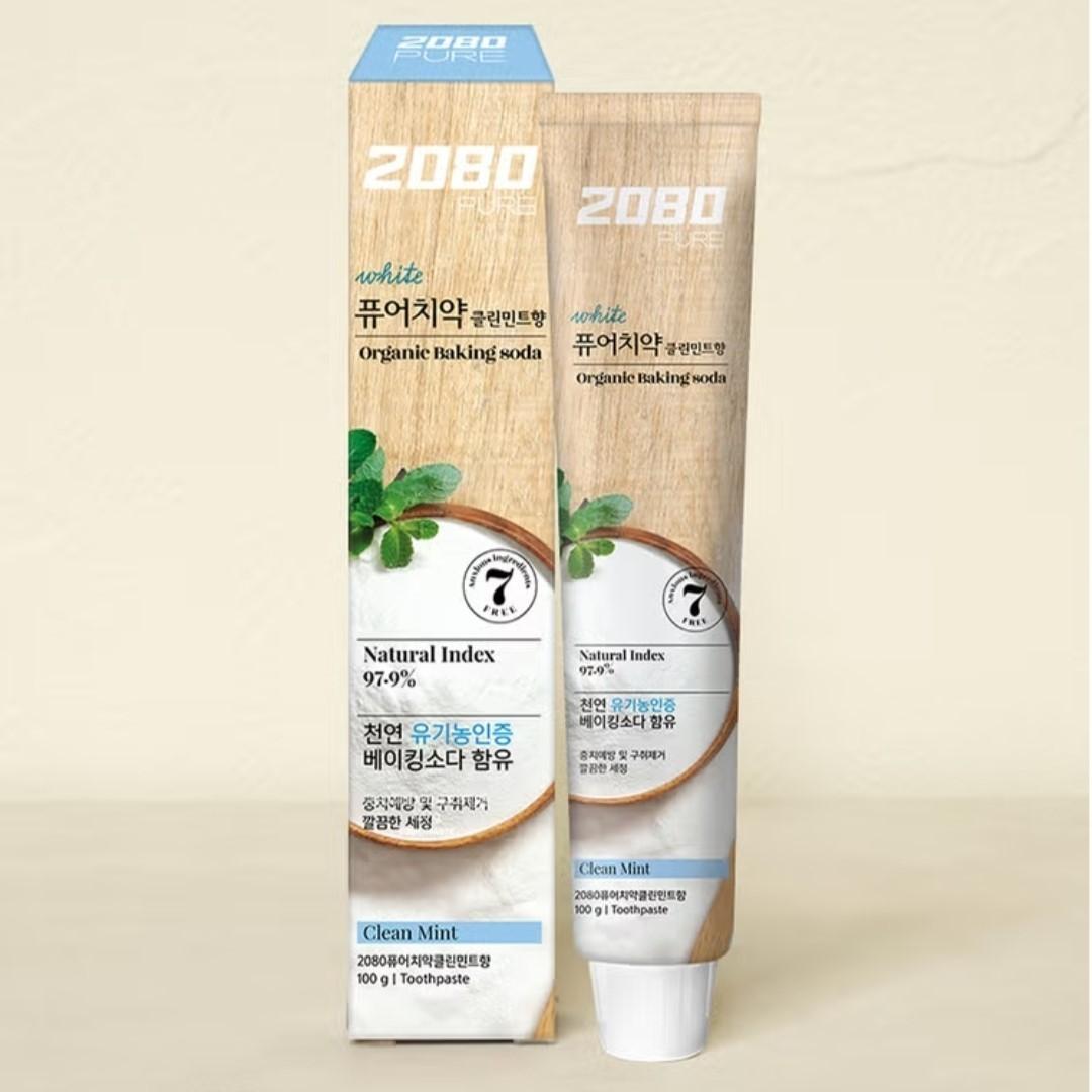 3EA Aekyung 2080 Pure Toothpaste Charcoal Mint/Crystal Mint/Baking Soda/Korea