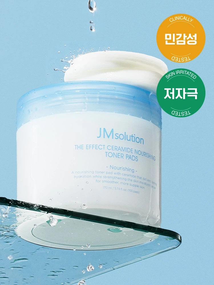 1+1/💧 JMsolution The Effect Ceramide Nourishing Toner Pad (170ml / 100 Pads)