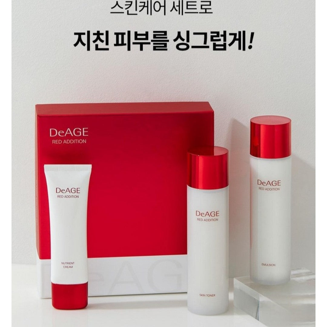 Charmzone DeAGE Red-Addition Classic Skincare Set/3 Items/Anti-aging/Tightening