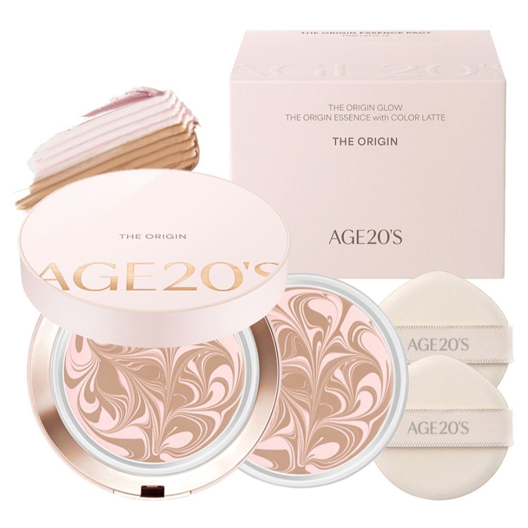 AGE 20's The Origin Essence Pact+Refill 1EA set/Glow/Foundation/Yellow/Red Skin