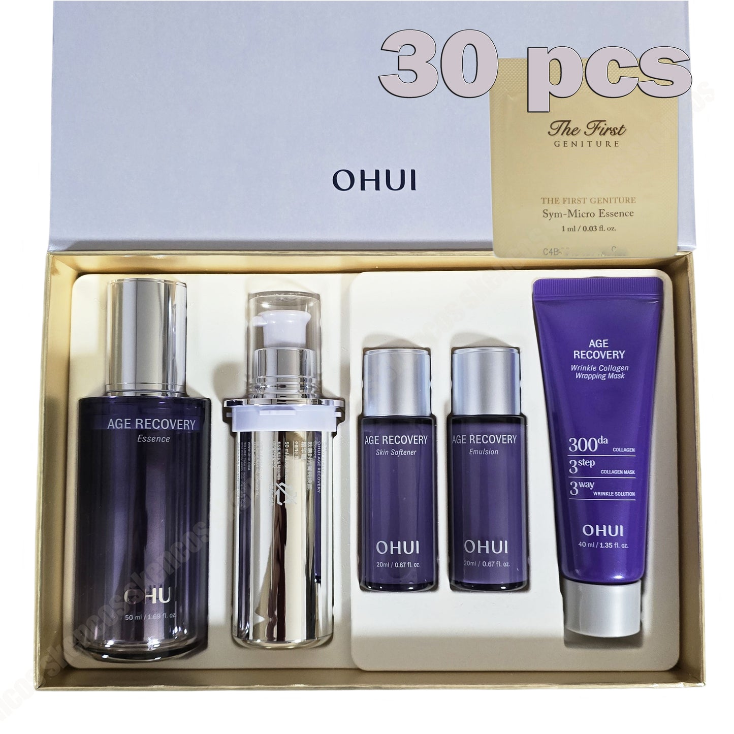OHUI Age Recovery Essence 50ml+Refill+Kits Set/Anti-aging/Collagen/Visible signs