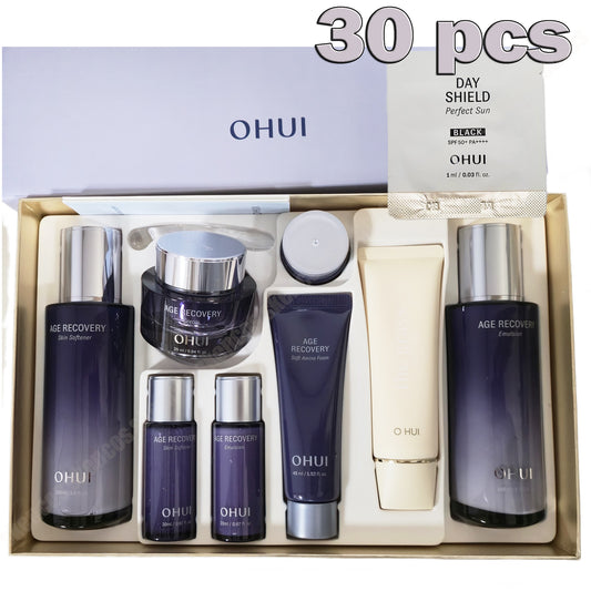 OHUI Age Recovery Special Set/Toner+Emulsion+Cream /Anti-aging/Collagen+Suncream 30ea