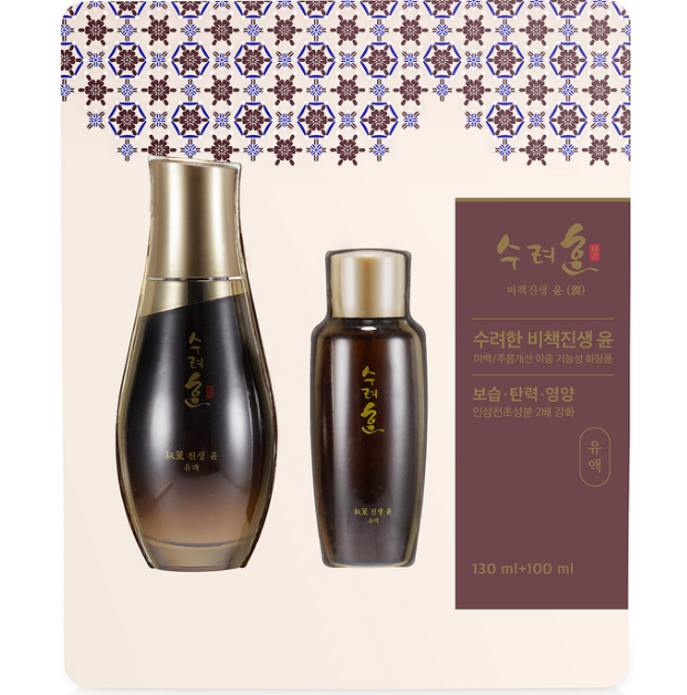 Sooryehan Bichaek Ginseng Yun Lotion 130ml + 100ml/Ginseng/Glossy/Emulsion