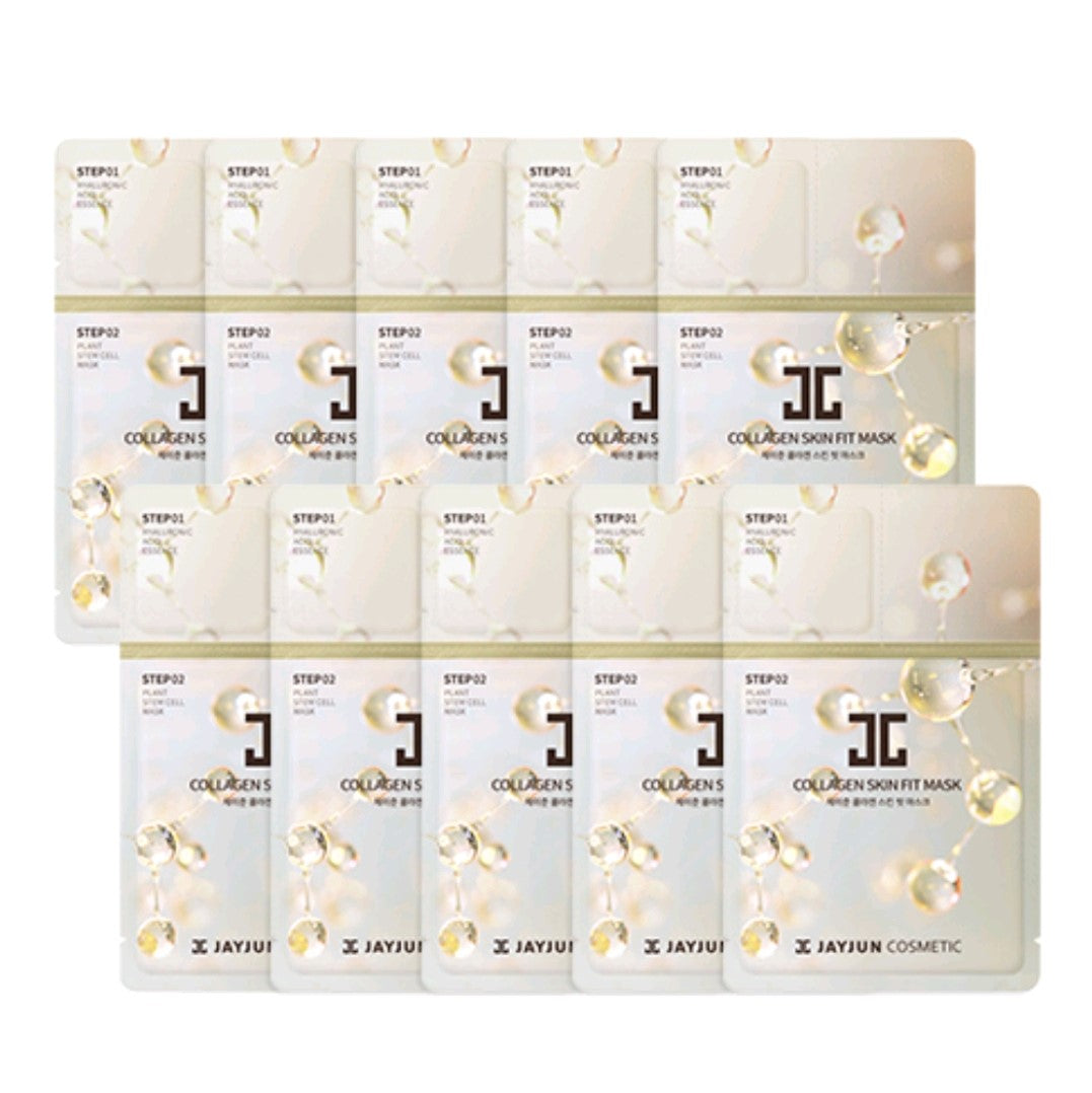 JAYJUN Collagen Skin Fit Mask 25ml x 10 Sheets/Hyaluronic/Stem cell mask