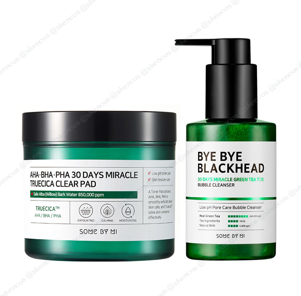 SOME BY MI AHA, BHA, PHA 30 Days Clear Pad & Blackhead Bubble Cleanser 120g