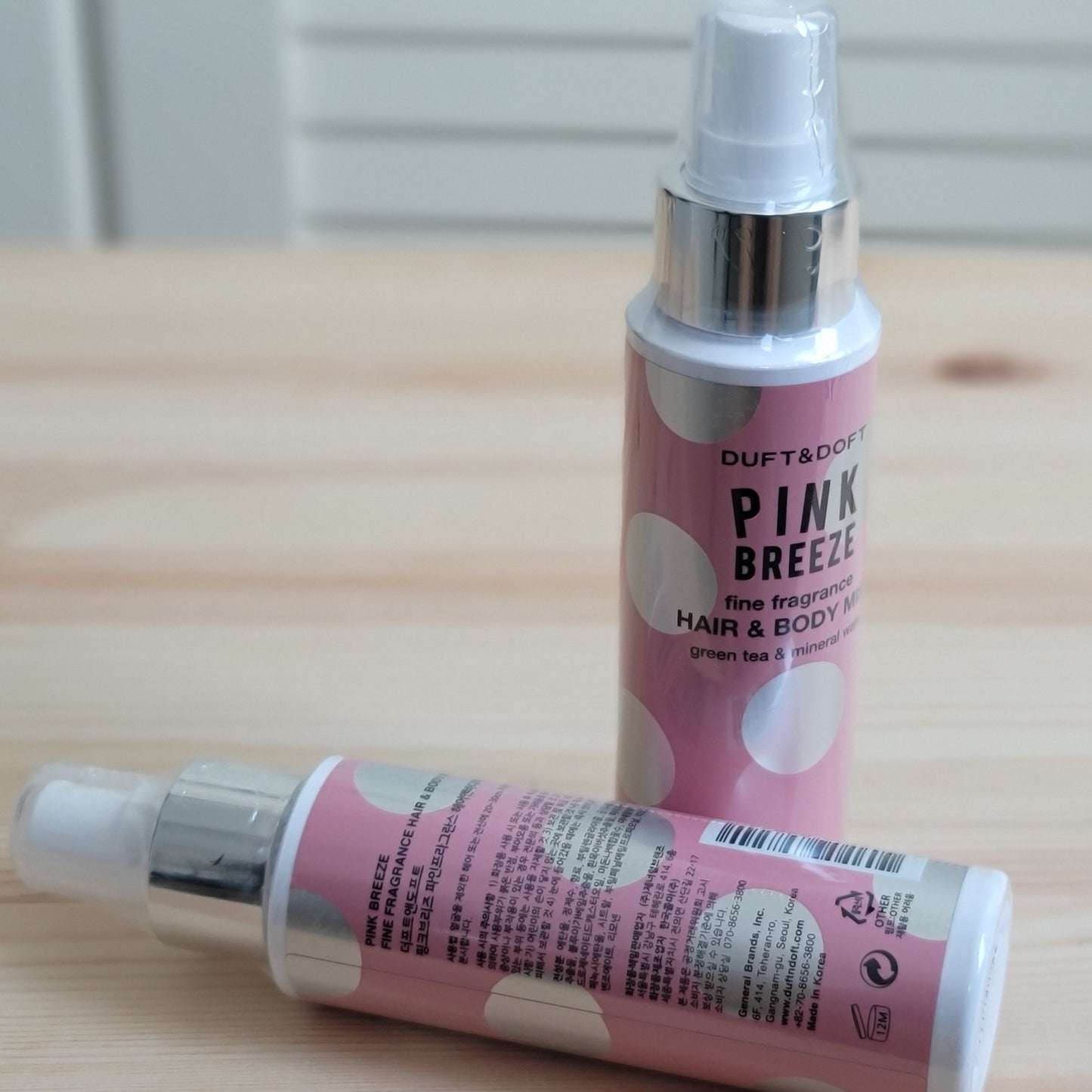 (1+1) Duft & Doft 头发和身体喷雾 150ml x 2ea/29.5 液量盎司/粉色微风