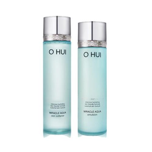 OHUI Miracle Aqua Skin Softener 150ml + Emulsion 130ml/Hyaluronic acid/Hydration