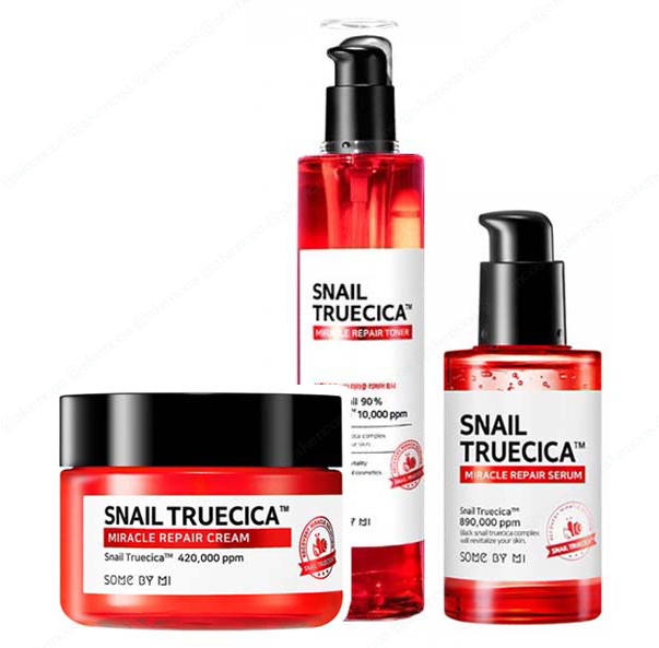 Some by mi Snail Truecica Miracle Repair Toner 135ml & Cream 60g & Serum 50ml