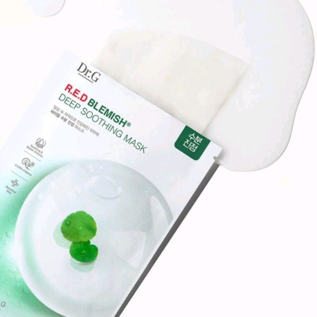Dr.G Red Blemish Deep Soothing Mask 10Sheet/ACNE/CICA/Blemishes/Dryness/Korea