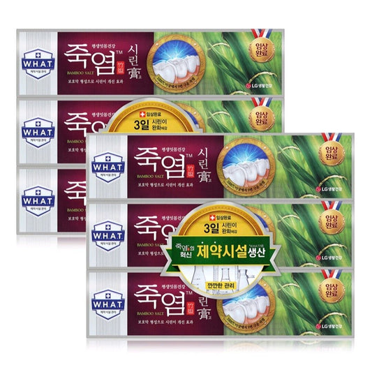 6PCS LG Healthcare Siringo Bamboo Salt Toothpaste for Sensitive Gum 120gx6/Korea