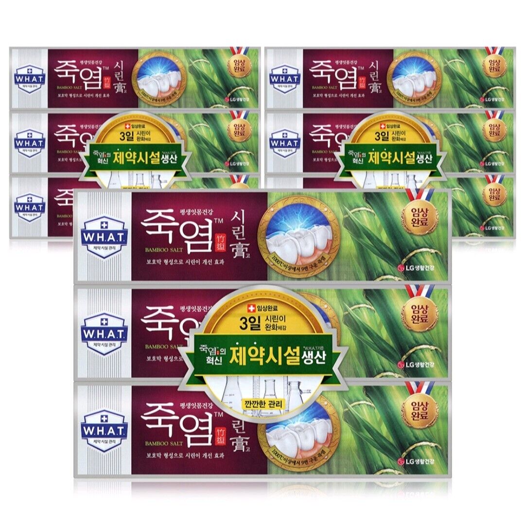 6PCS LG Healthcare Siringo Bamboo Salt Toothpaste for Sensitive Gum 120gx6/Korea