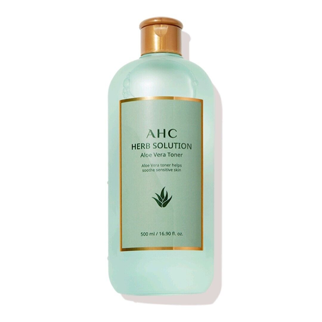 A.H.C/AHC Herb Solution Toner 500ml/16.9 fl.oz./Aloe Vera/Big Size/Sensitive