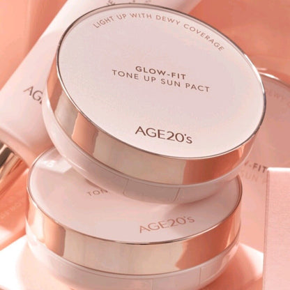 Age 20s Glow-Fit Tone Up Sun Pact SPF50+PA++++ 12.5g/LIGHT UP/DEWY/NATURAL COVER