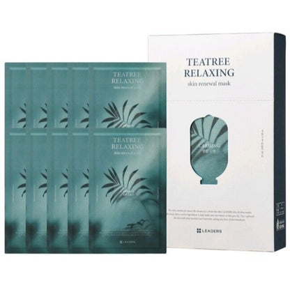 Leaders Teatree Relaxing Skin Renewal 25ml x 10ct/7 Free/Sensitive Skin/Light