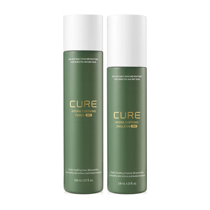 Cure Hydra 365 Soothing Toner+Emulsion /Aloe/Vegan/Brightening/Wrinkle/Centella