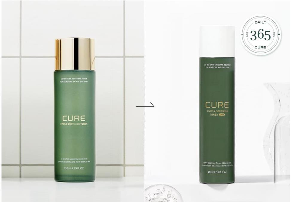 Cure Hydra 365 Soothing Toner+Emulsion /Aloe/Vegan/Brightening/Wrinkle/Centella