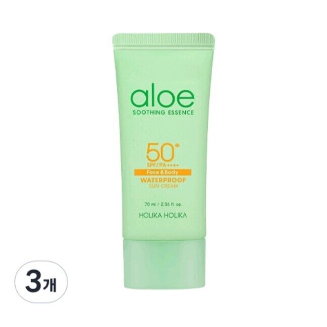 [1+1]Holika Holika aloe Waterproof Sun Cream 2.36fl.oz.x 2EA/SPF50+ PA++++/Fresh