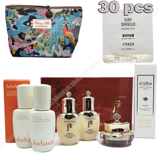 Sulwhasoo Serum2ea/1oz/Whoo Travel Kits+Sun Cream10ea/Pouch/Dalba Mist Serum50ml