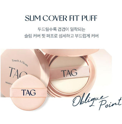 1+1/TAG Velvet Cover Cushion/01Pale Light/02Nude Light/SPF50+/Long Lasting