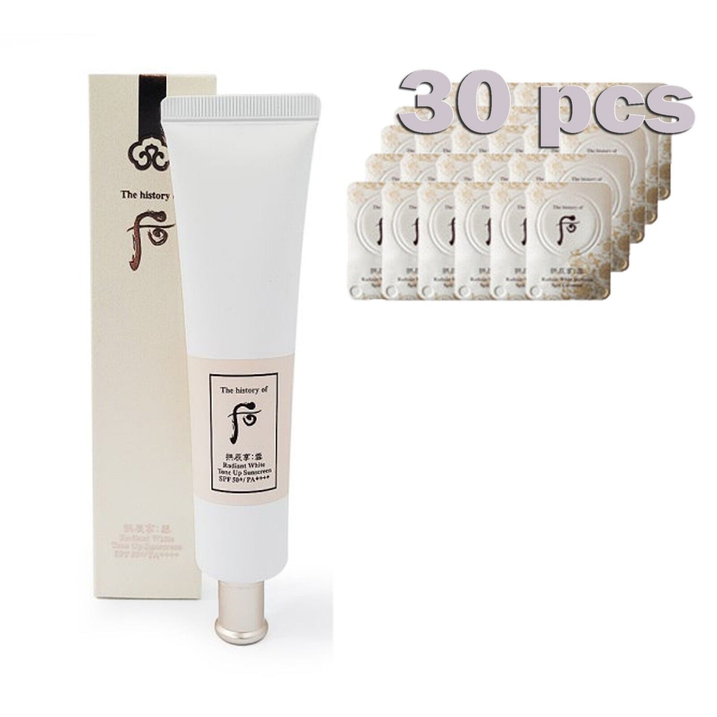 The history of Whoo Seol Radiant White Tone-Up Sunscreen Set SPF50+ PA++++ 50ML