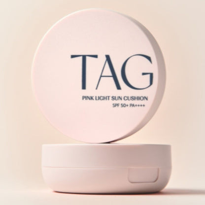 1+1/TAG Pink Light Sun Cushion 15g SPF 50+ PA++++/Light Tone Up/Wrinkles/UV