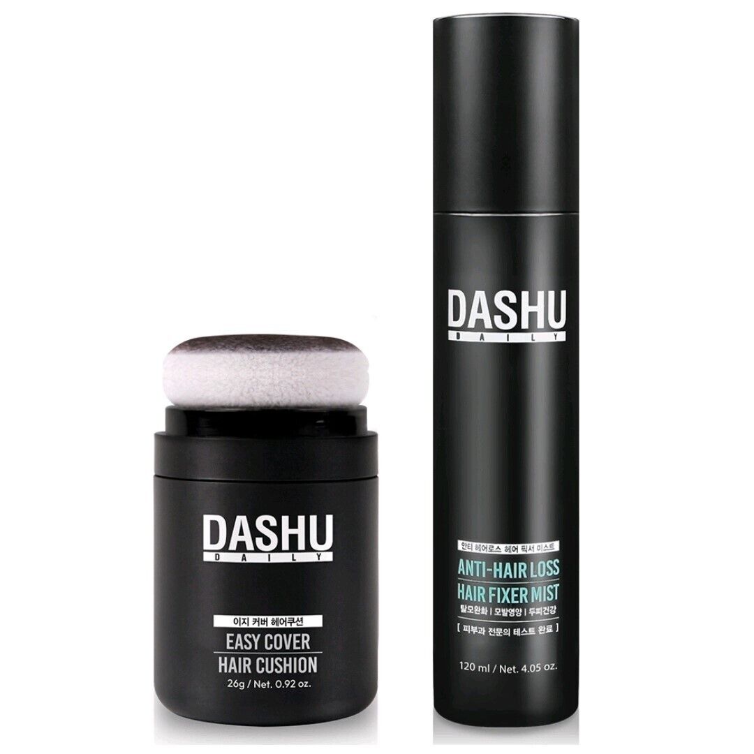 DASHU Daily Anti-Hair Loss Hair Cushion 26g+Fixer Mist/Natural Black/Water Proof