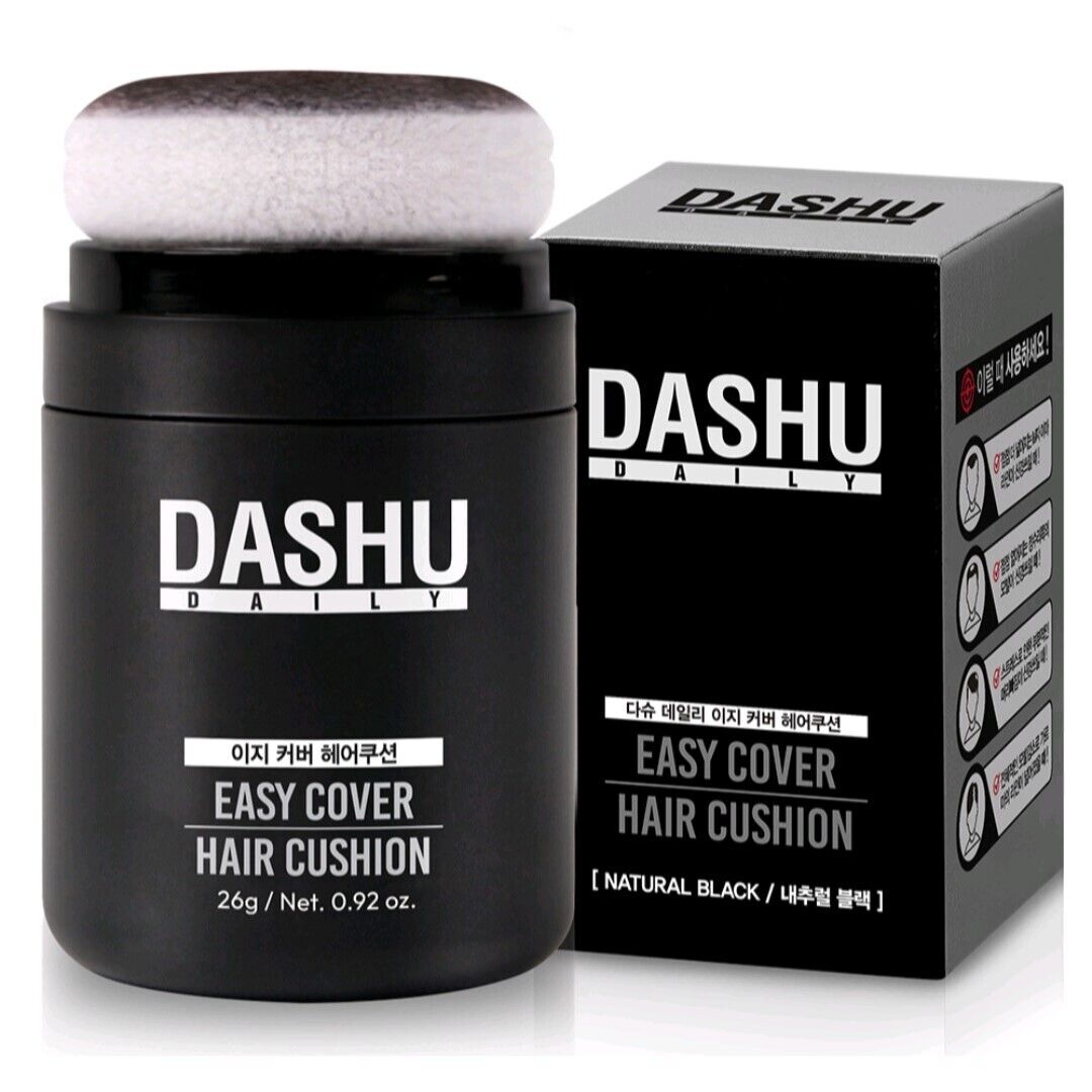 DASHU Daily Anti-Hair Loss Hair Cushion 26g+Fixer Mist/Natural Black/Water Proof