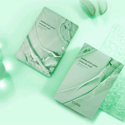 CURE real:oe phylo green ampoule mask 1oz x 10Sheets/Real Aloe/Soothing & Cooler