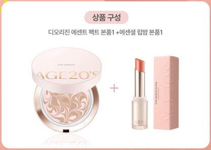 AGE 20's The Origin Essence Pact+Lip Balm N21 Pink /Glow/Foundation/Yellow Skin