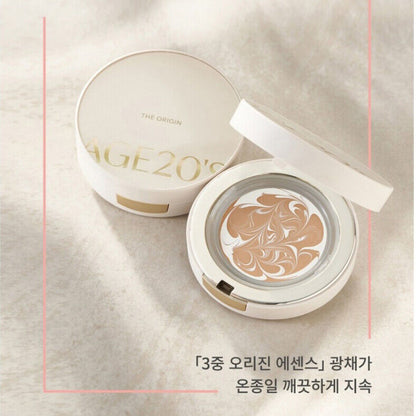 AGE 20's The Origin Essence Pact+Lip Balm N21 Pink /Glow/Foundation/Yellow Skin