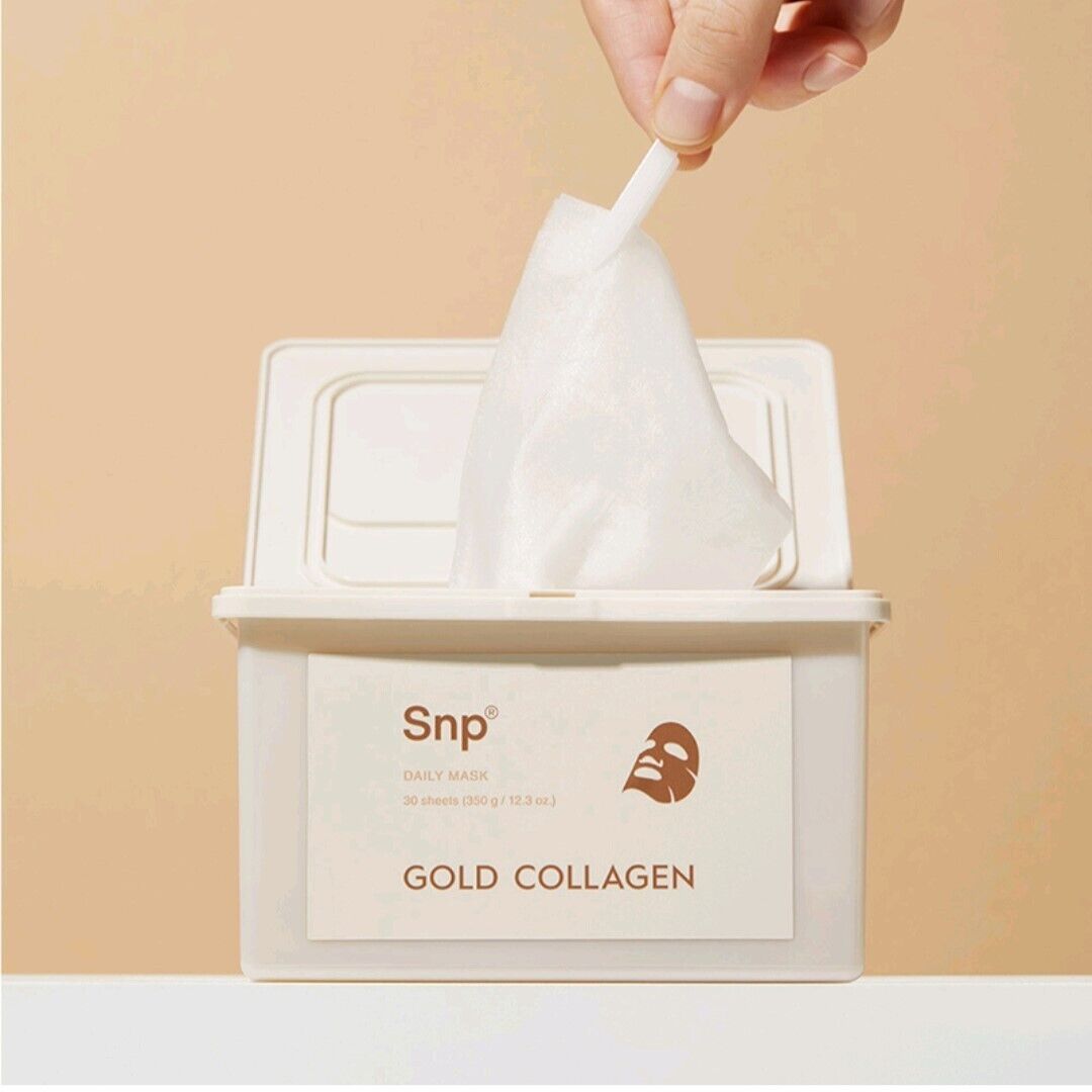 SNP Gold Collagen Daily Mask 30 Sheets/Wrinkle/Anti-Aging/Moisture/Pulling Out