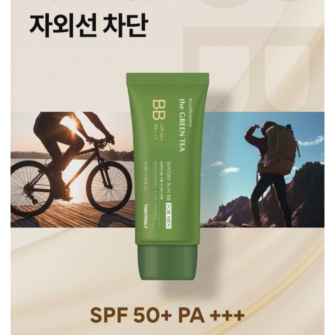 TONYMOLY truebiome the GREEN TEA WATERY SUN BB for MEN/Natural/Pore/Oily skin