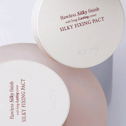 AGE 20'S Silky Fixing Pact 14g+ Refill 14g/70hrs/Cream Balm/Sweat Proof/Pore