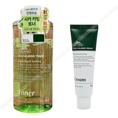 VT COSMETICS Cica Calming Cream 50ml+Toner+300ml/Centella Asiatica/Sensitive
