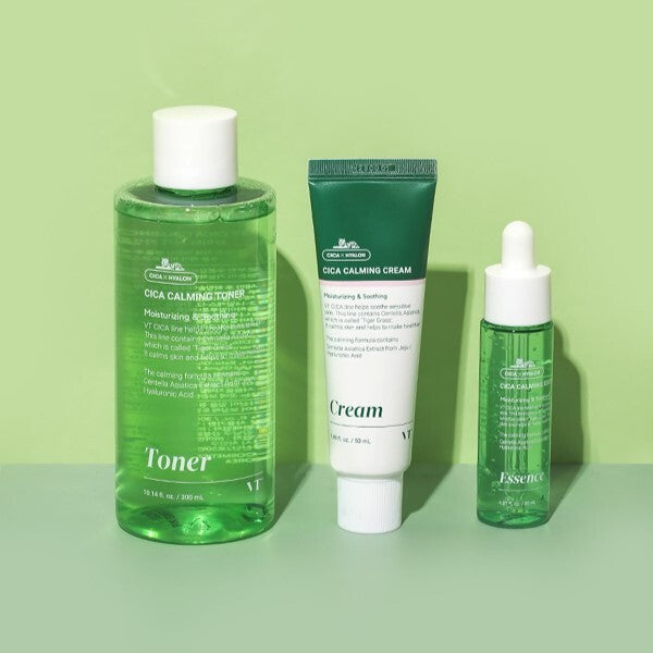 VT COSMETICS Cica Calming Cream 50ml+Toner+300ml/Centella Asiatica/Sensitive