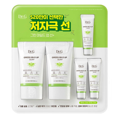 Dr.G Green Mild Up Sun Cream 50mlx2ea + 10mlx3ea SPF50+ PA++++/Sensitive Skin