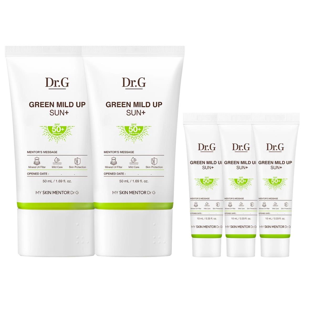 Dr.G Green Mild Up Sun Cream 50mlx2ea + 10mlx3ea SPF50+ PA++++/Sensitive Skin
