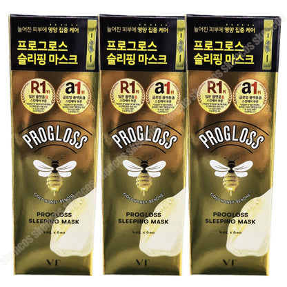 3 Pack/18 sticks / VT Progloss Sleeping Mask 4ml/ k-beauty/Glow Skin/Honey/Moist