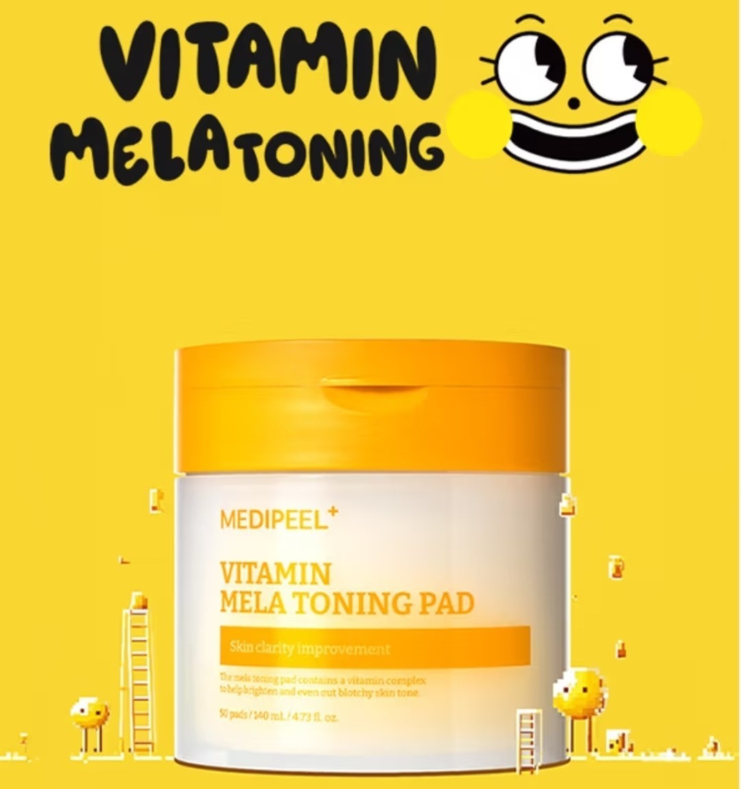 1+1/MEDIPEEL Vitamin Mela Toning Pad 2.0 /50 PADS 140 ml/Brightening/Glow Skin