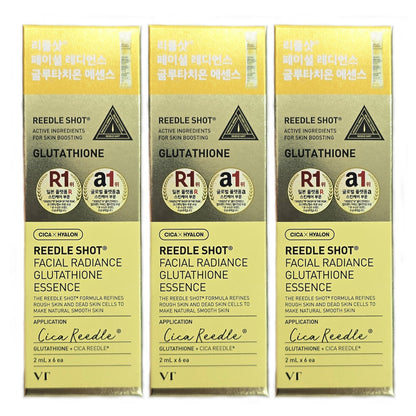 3 Pack/18ea/ VT Reedle shot Facial Glutathione Essence 2ml*6 /Brightening/Home