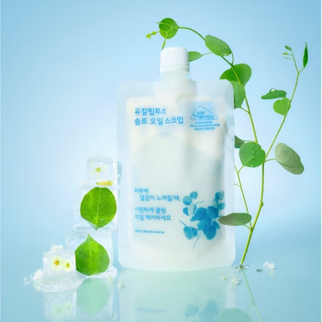 sal Therapy  Eucalyptus Salt & Oil Body Scrub Woody Breeze 180g/Exfoliate