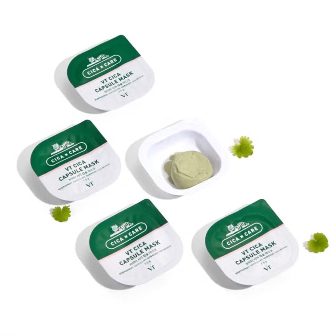 9EA/VT Cica Capsule Mask 7.5g /Sebum/Pore/Clay/Keratin/Calming/Moisture/Korea