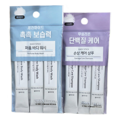 Flor de Man Easy Stick Perfume Body Wash 5EA+Shampoo 5EA/Travel/Floral/Moisture
