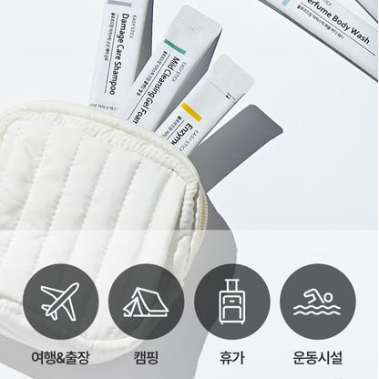 Flor de Man Easy Stick Perfume Body Wash 5EA+Shampoo 5EA/Travel/Floral/Moisture