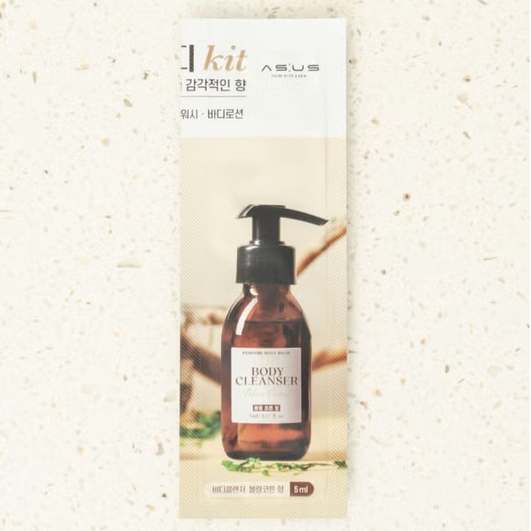 5 Pack/AS:US/4 Kits/ Travel Perfume Hair & Body/Shampoo/Wash/Camping/Exercise