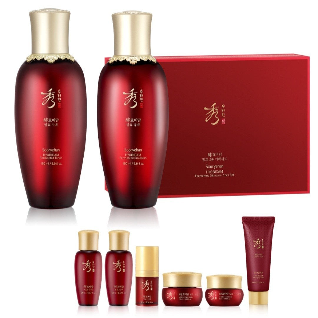 Sooryehan Hyobidam Fermented Skincare 2 pcs Set/Toner,Emulsion, Travel Kits